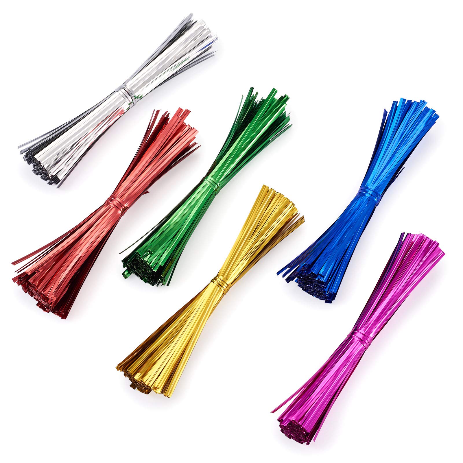 Amazon.co.jp: Beadthoven 約2400本 120x4mm 6色 ラッピングタイ