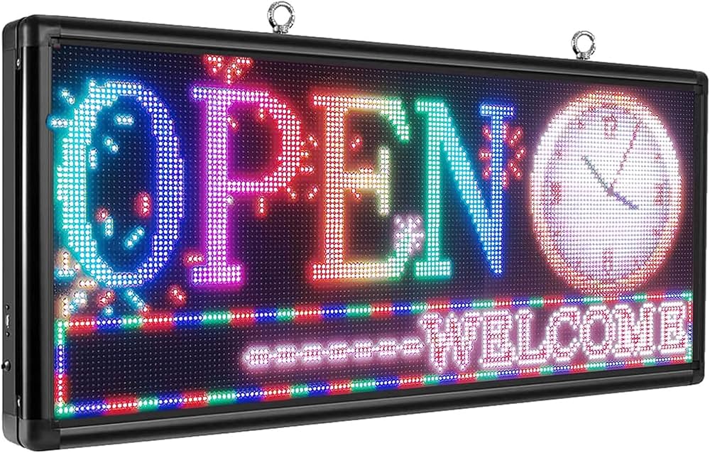 Amazon | 横縦両用 屋内外両用 カラーP6 LED電光掲示板 LED看板 103