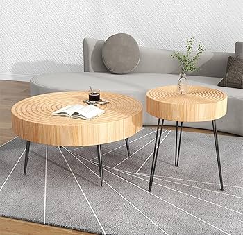 Amazon｜サイドテーブルフラワースタンド無垢材のコーヒーテーブル