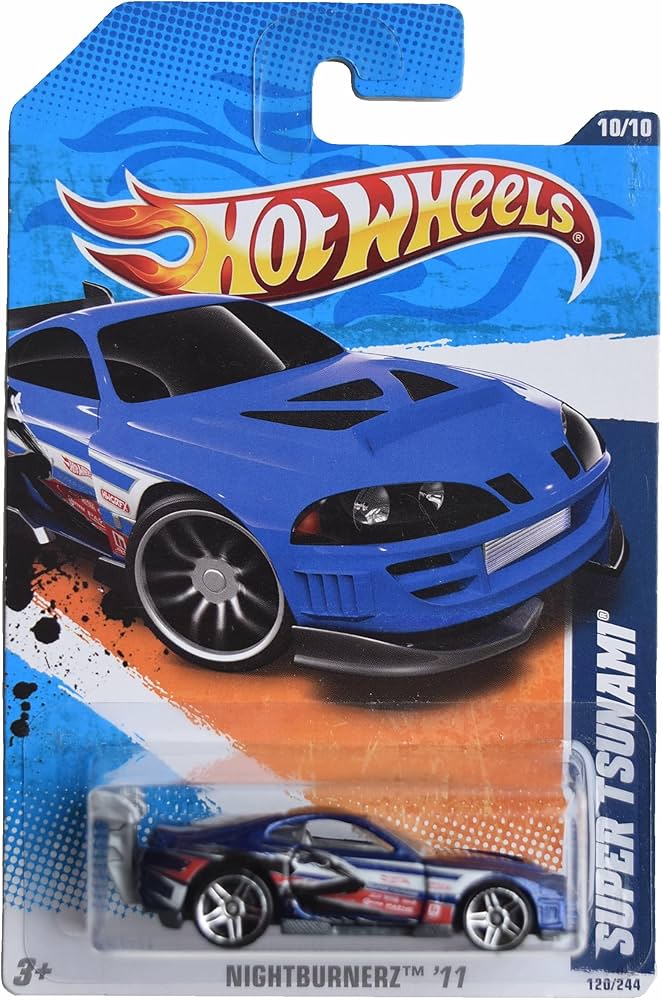 Amazon.com: Hot Wheels Super Tsunami, Nightburnerz '11 10/10 [blue