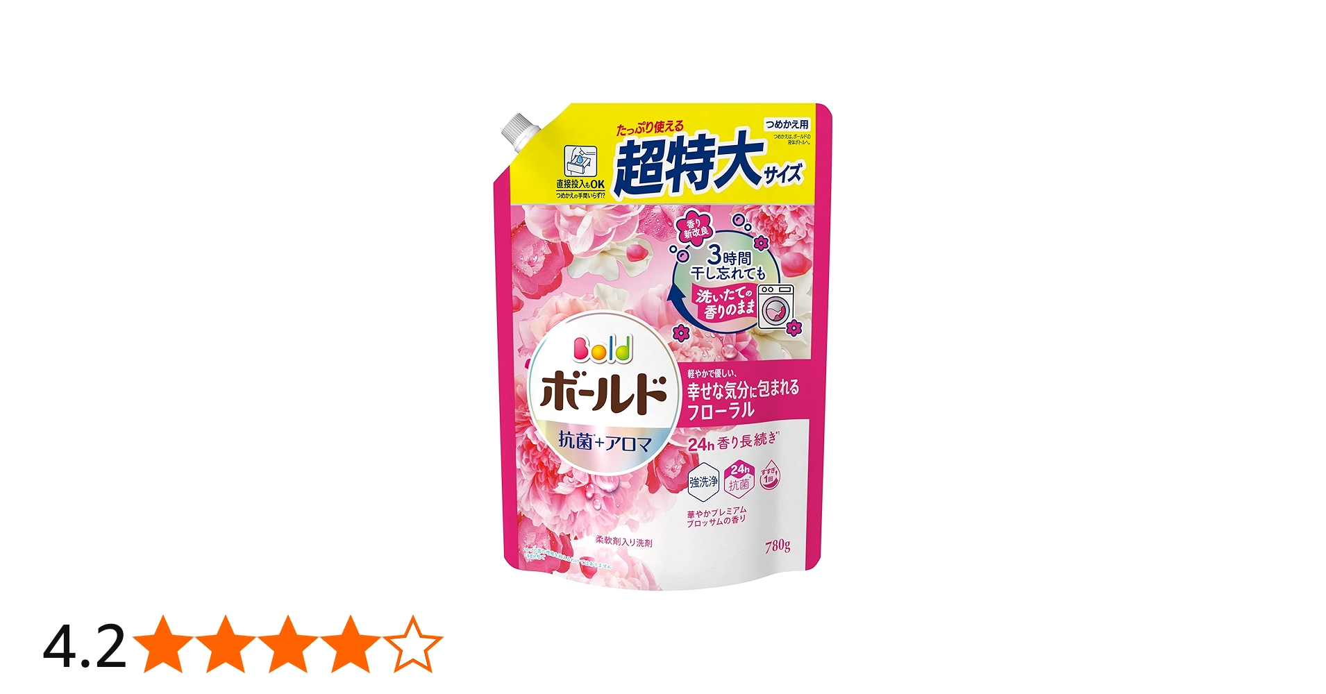 Amazon | ボールド 洗濯洗剤 液体 プレミアムブロッサム 詰め替え 780g