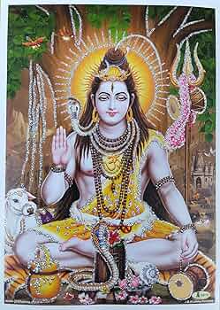 ラーダ クリシュナ 額縁付 ビンテージポスター - メルカリ シヴァ