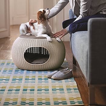 Keter KNIT Cozy Resin Plastic Luxury Lounge Bed & Pet Home with