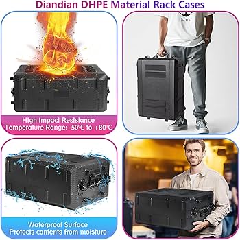 音響機器用 6Uラックケース 黒 奥行48cm 音響機器用 6Uラックケース 黒