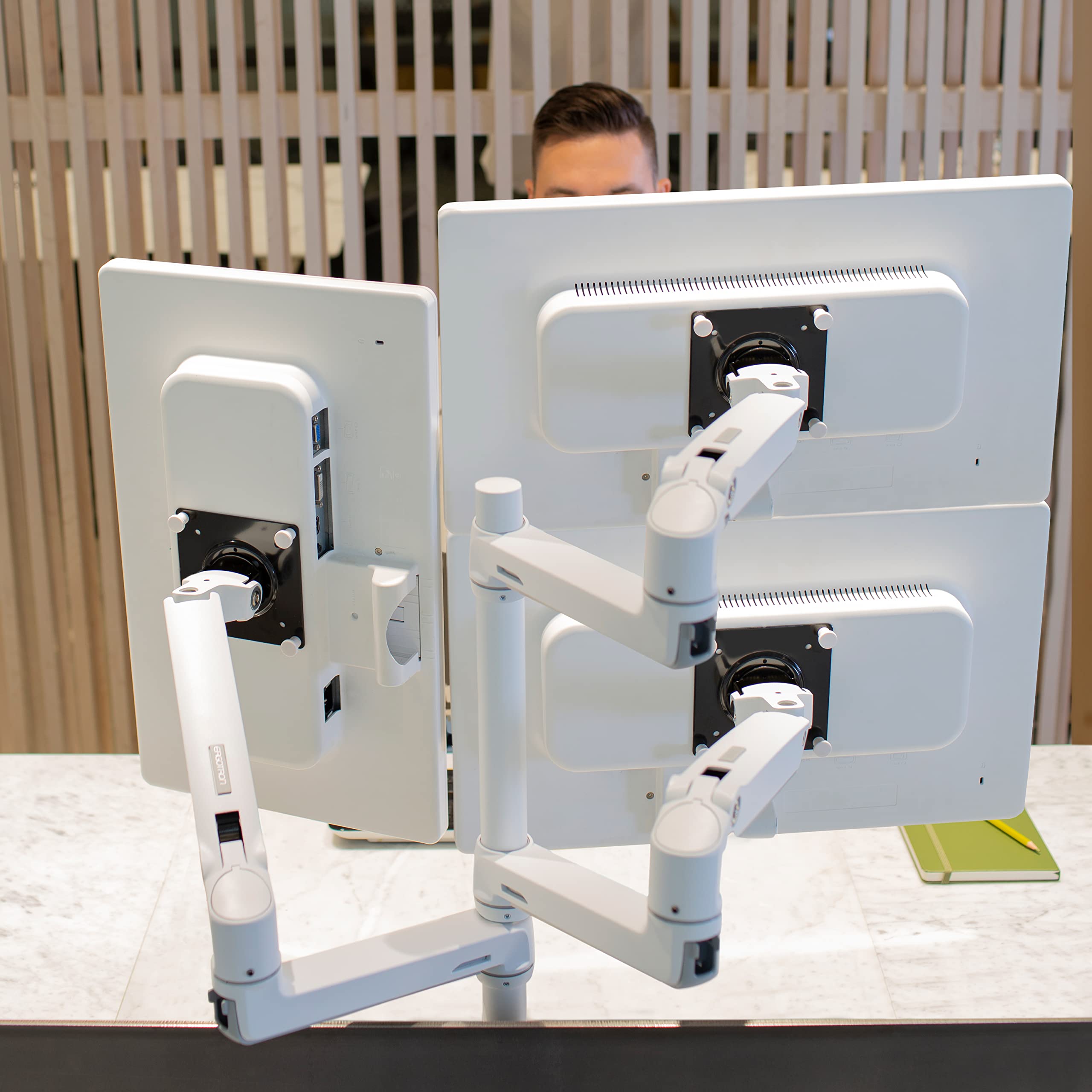 開封済新品未使用 エルゴトロン モニターアーム ホワイト 完動品