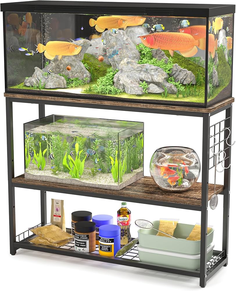 Amazon | DEWEL 水槽台 幅90cm 水槽棚 水槽スタンド 90cm水槽用 組立式