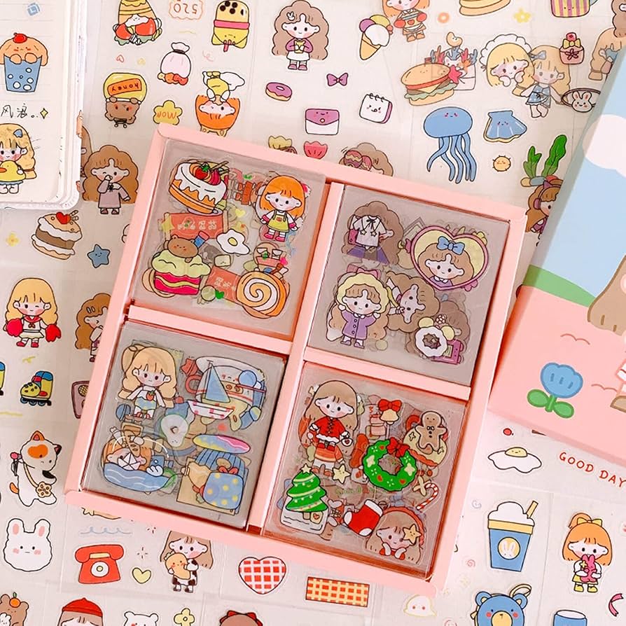 Amazon.co.jp: BONUMD（ララちゃん） シール 手帳シール かわいい 100