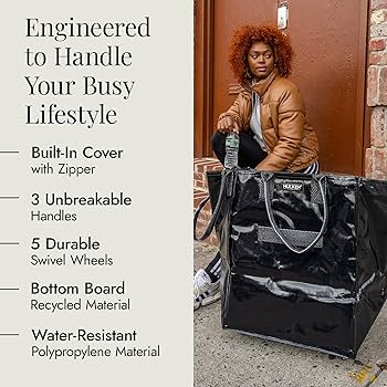 Amazon.com - HULKEN - Large, Black - Reusable Grocery Bag On