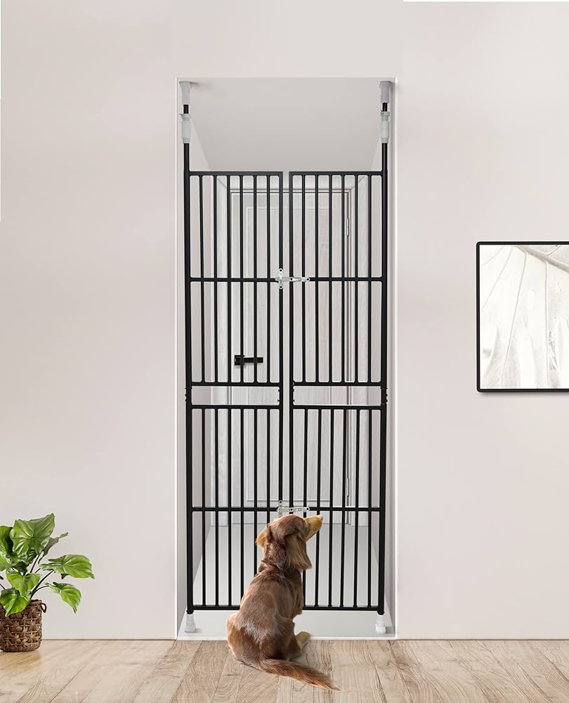 新品 ペットゲート ペットフェンス ペットケージ 突っ張り型 ブラック