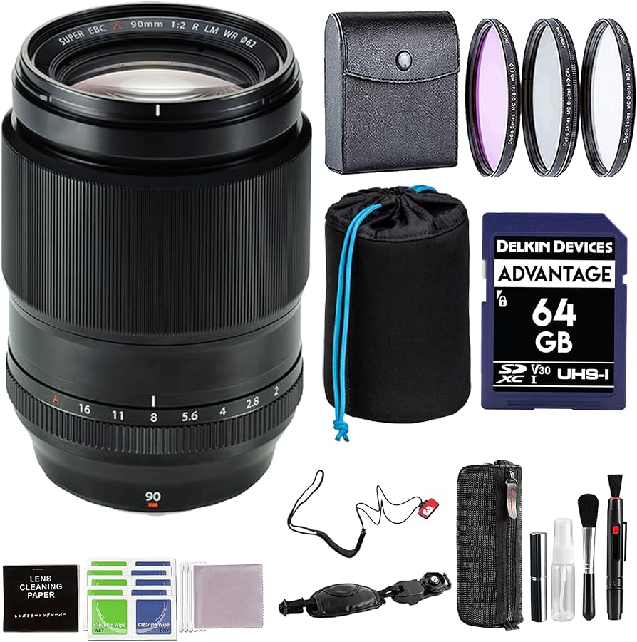 Amazon.com : Fujifilm XF 90mm F2 R LM WR Lens Bundle with 62mm 3PC