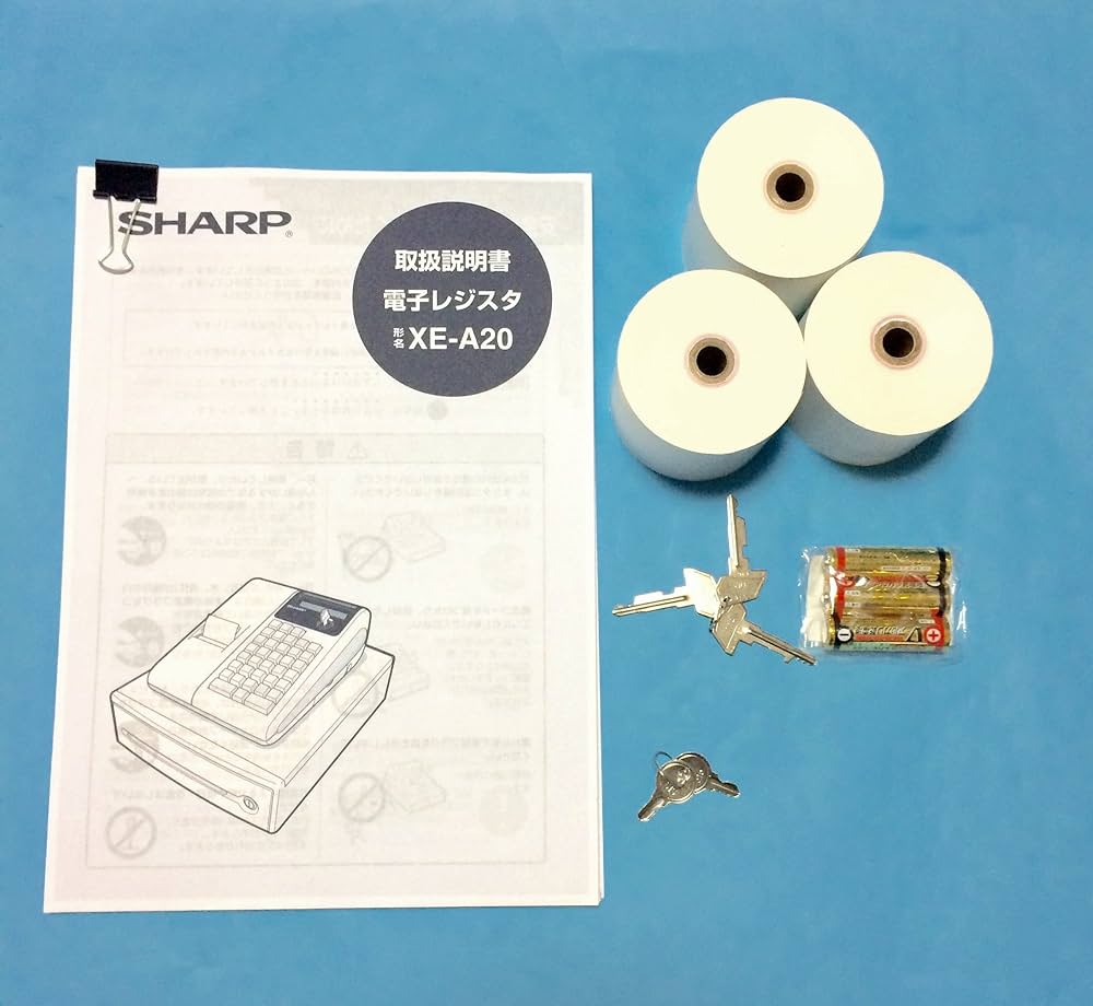 シャープ 電子レジスタ XE-A20(取説・付属)+ ロール紙2個 シャープ