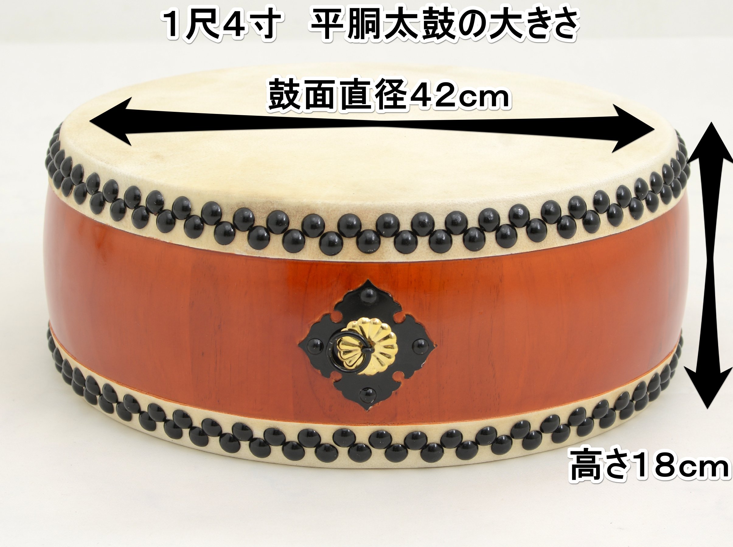グッチーさん専用【送料無料】1尺5寸平胴太鼓 ケース・バチ付き