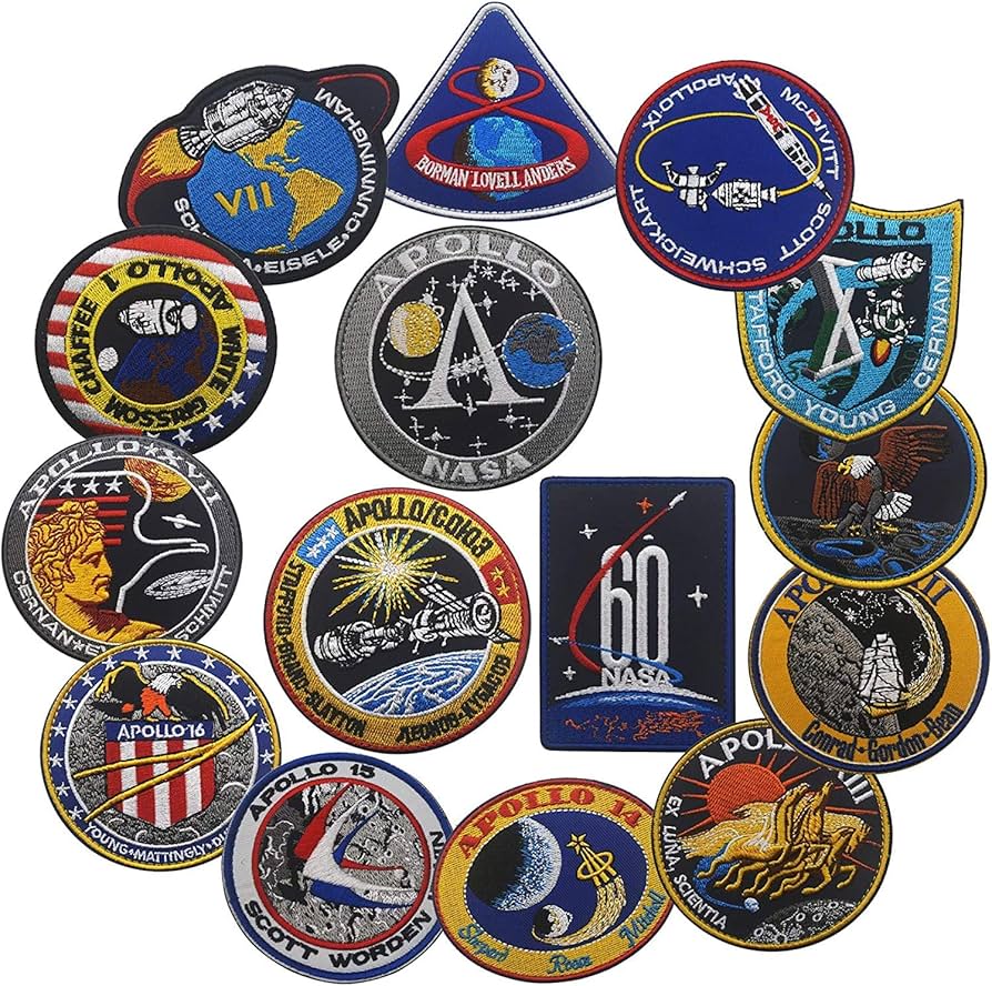 Amazon | NASAアポロミッションパッチセットアポロ1、7、8、9、10、11