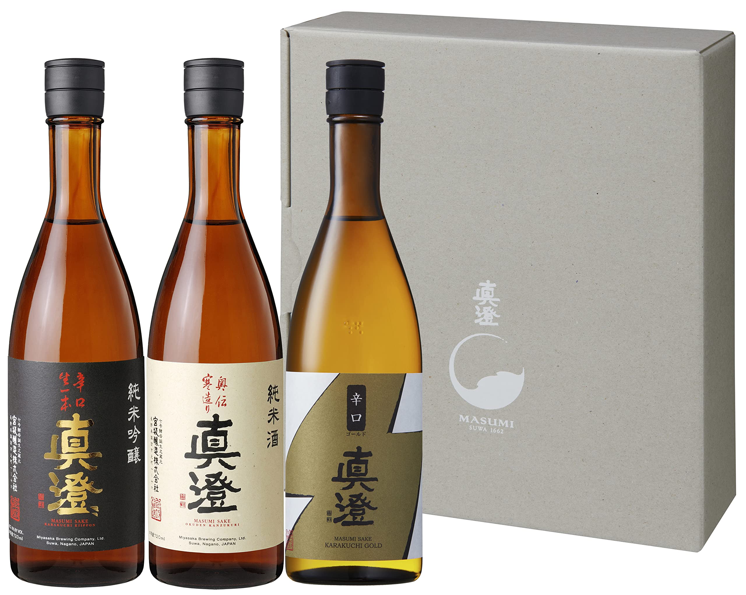 Amazon.co.jp: 真澄(ますみ) バラエティセット [ 日本酒 720ml×3本