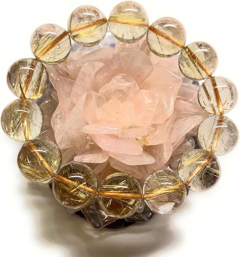 Amazon | theory xyz ルチルクォーツ ブレスレット メンズ Lサイズ