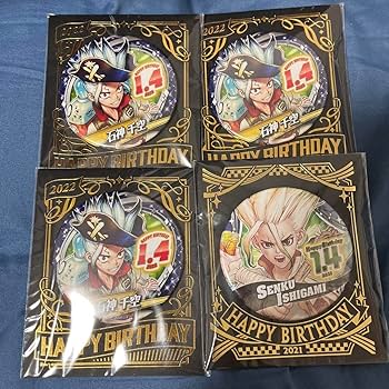 Dr.STONE マルイ バースデー 家族写真 缶バッジ アクスタ 石神千空