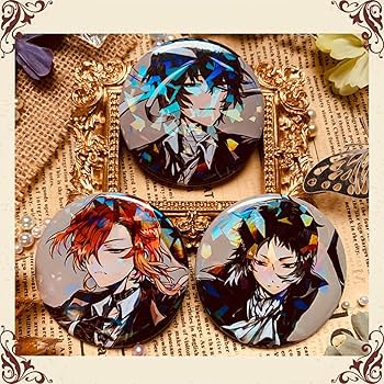 文豪ストレイドッグス トレーディングブローチ風 缶バッジ 中原中也 文スト