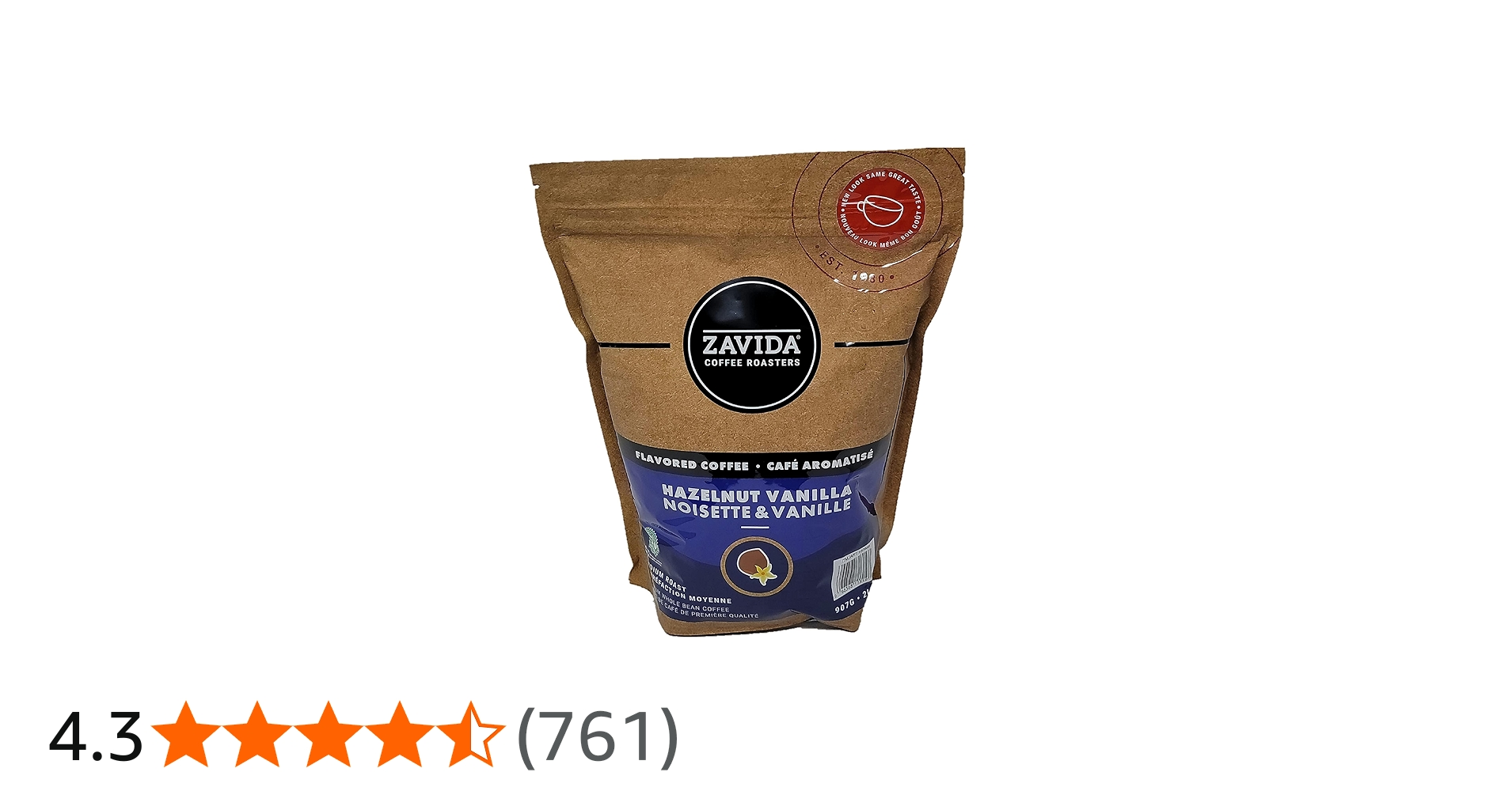 Amazon | ZAVIDA ザビダ ヘーゼルナッツ バニラホールビーン コーヒー