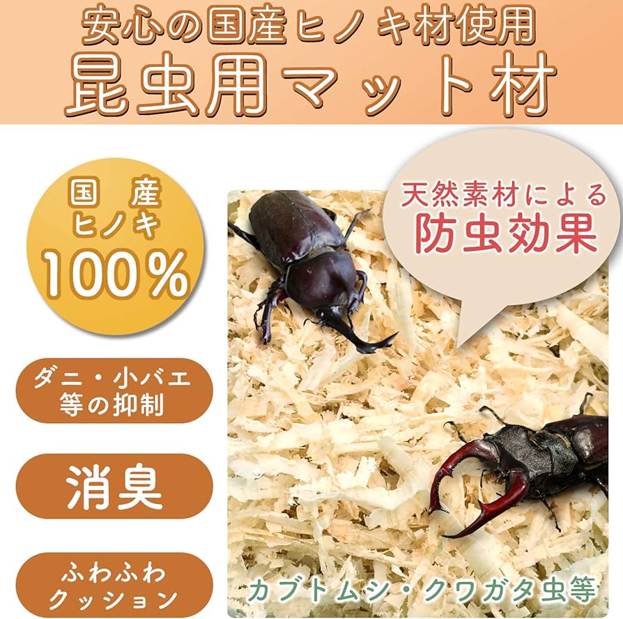 Amazon | kicoriya 国産 ひのき 100% おがくず チップ クワガタ