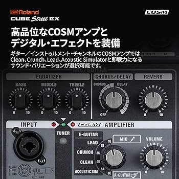 Amazon | Roland ローランド ポータブルアンプ CUBE Street EX 最大50W