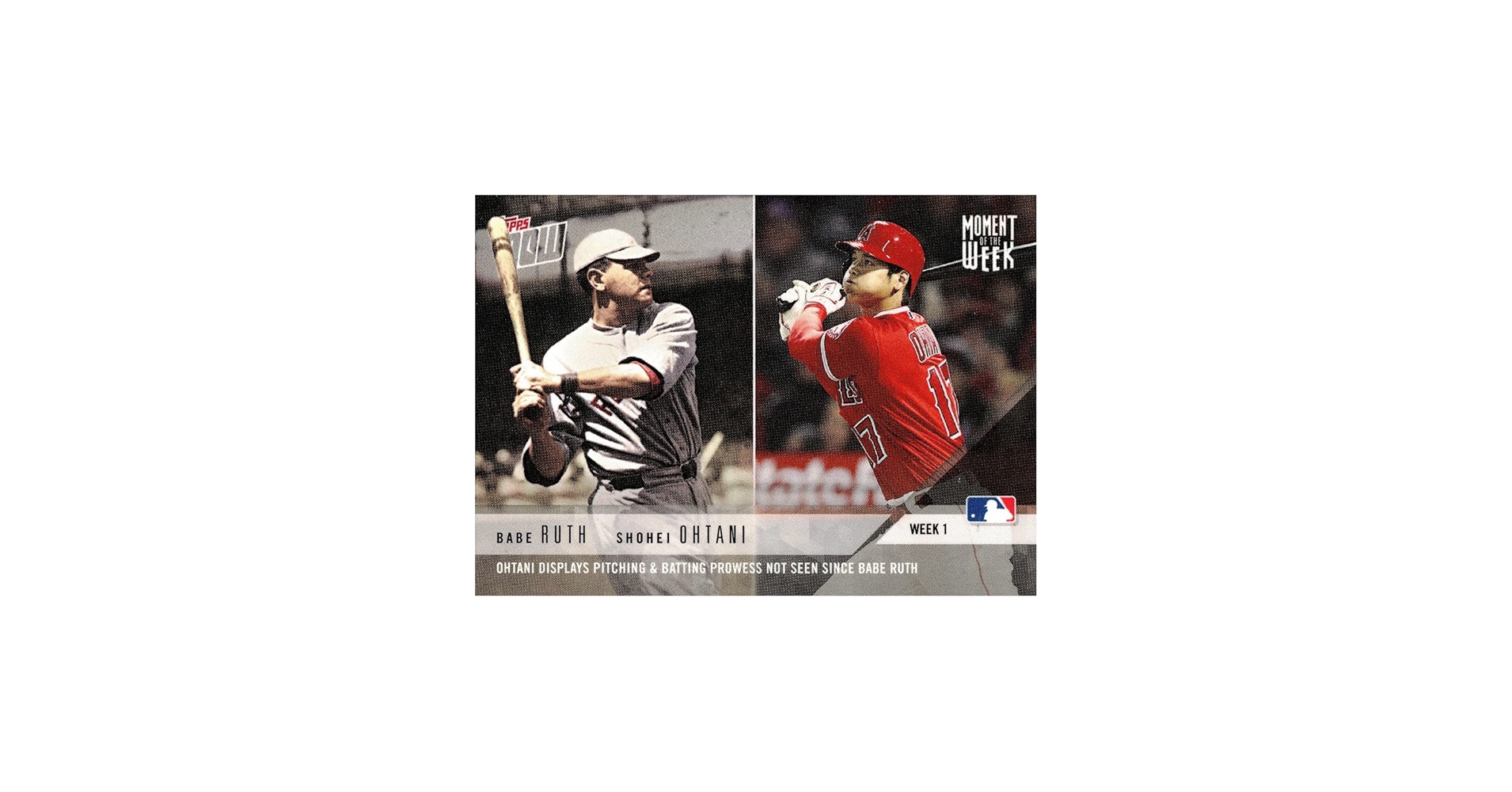 Amazon.com: 2018 Topps Now Moment of the Week #MOW-1 Babe Ruth and