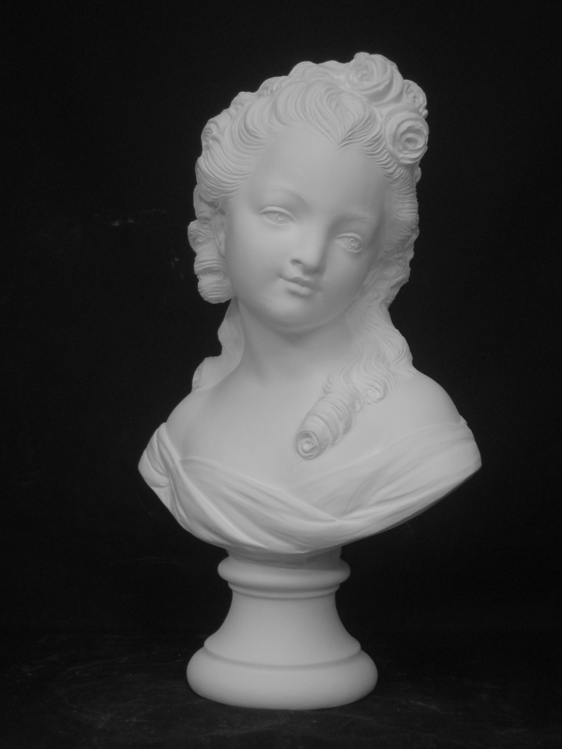 Amazon.co.jp: 石膏像 K－180 バラの少女胸像 H．45cm