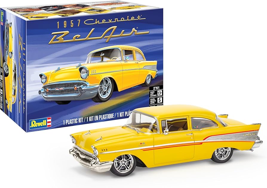 Amazon.com: Revell 14551 '57 Chevy Bel Air Two Door Sedan 2'N1 1