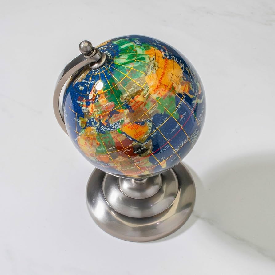 Amazon.com: KALIFANO 7” Tall Gemstone Globe with Vibrant Polished