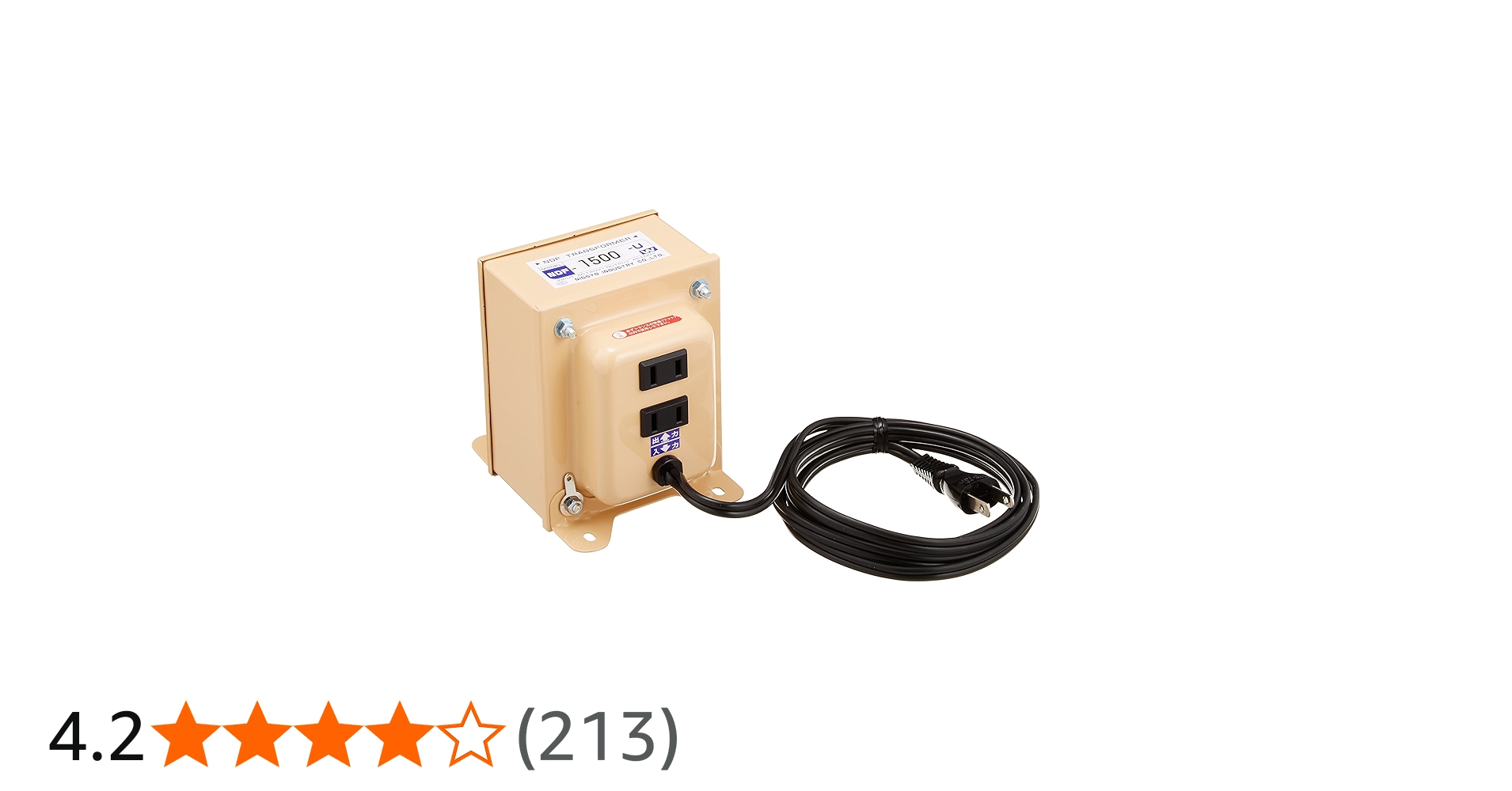 Amazon.co.jp｜日章工業 変圧器 海外 普及型 AC110V~AC127V→AC100V