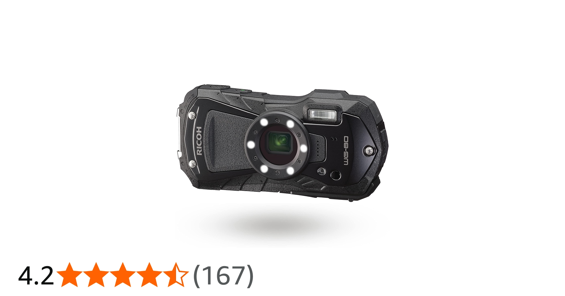 Amazon | RICOH WG-80 BLACK リコー本格防水デジタルカメラ 14m防水