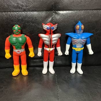 フィギュア ソフビ ブルマァク 超神ビビューン 石森プロ3体セット