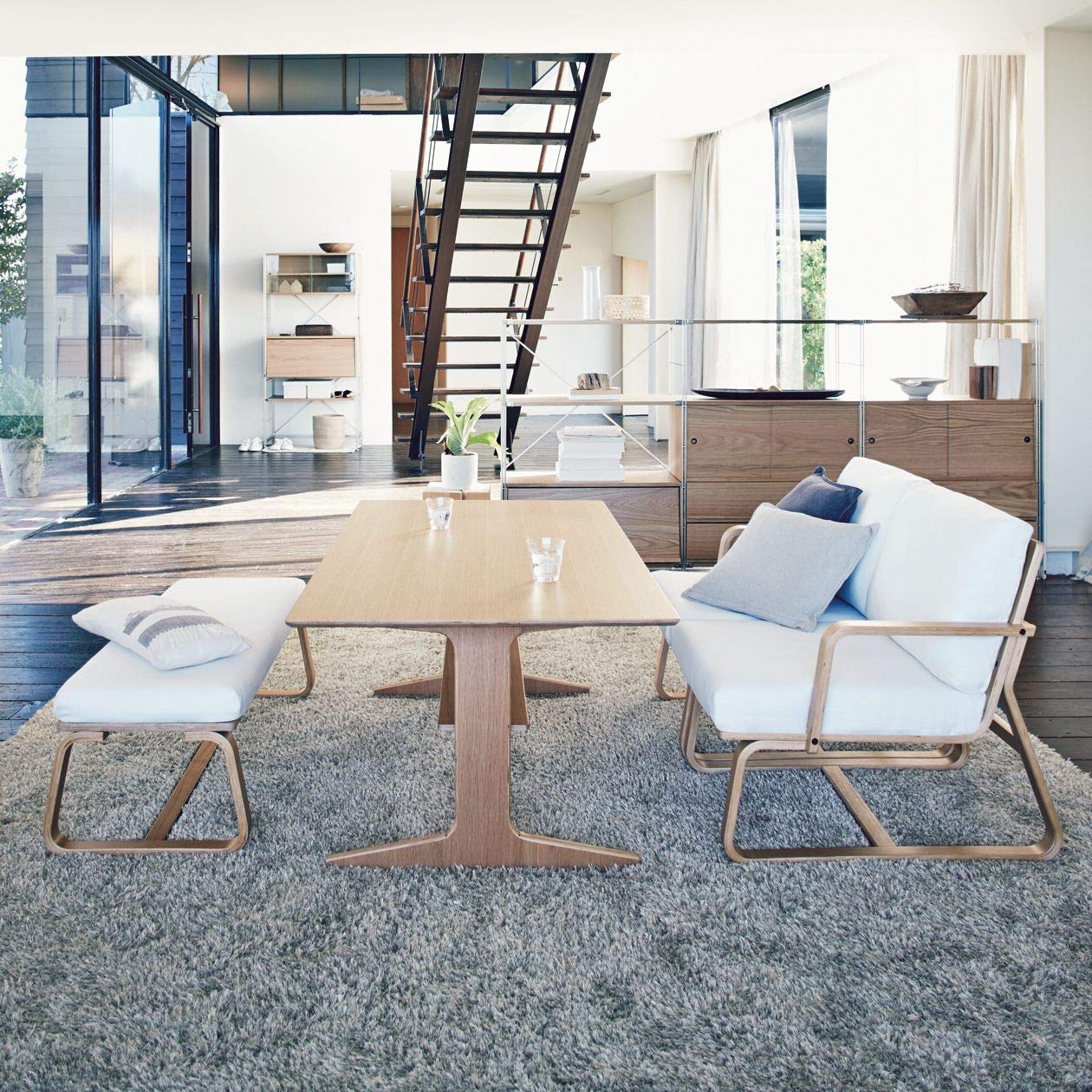 無印良品/説明書付/リビングでもダイニングでも使えるテーブルセット