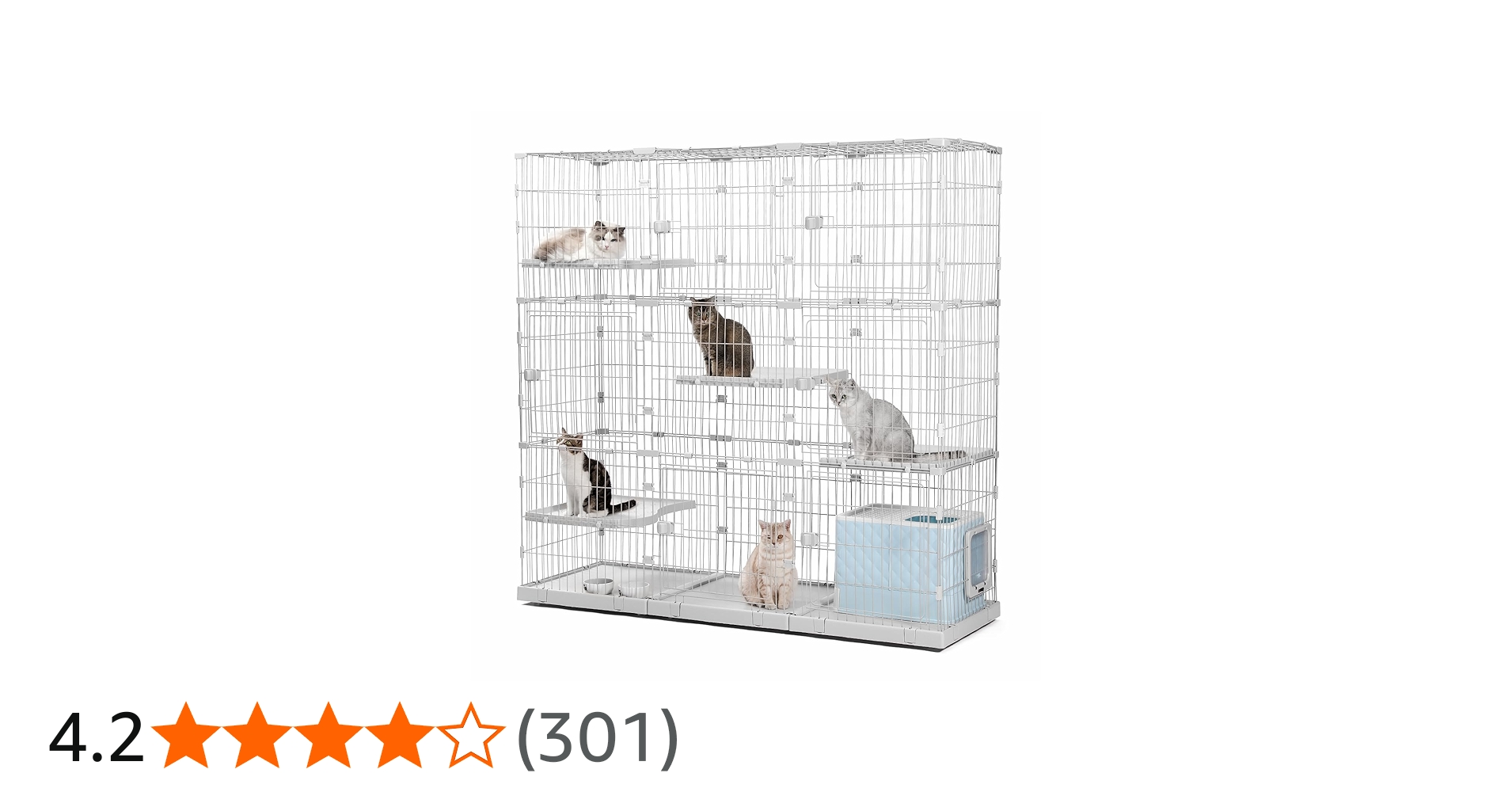 Amazon.co.jp: PETEPELA(ぺテぺラ) 猫 ケージ 大型 3段 広い 2段 多頭