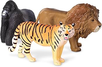 Amazon.co.jp: Terra 動物フィギュア ライオン トラ ゴリラのおもちゃ