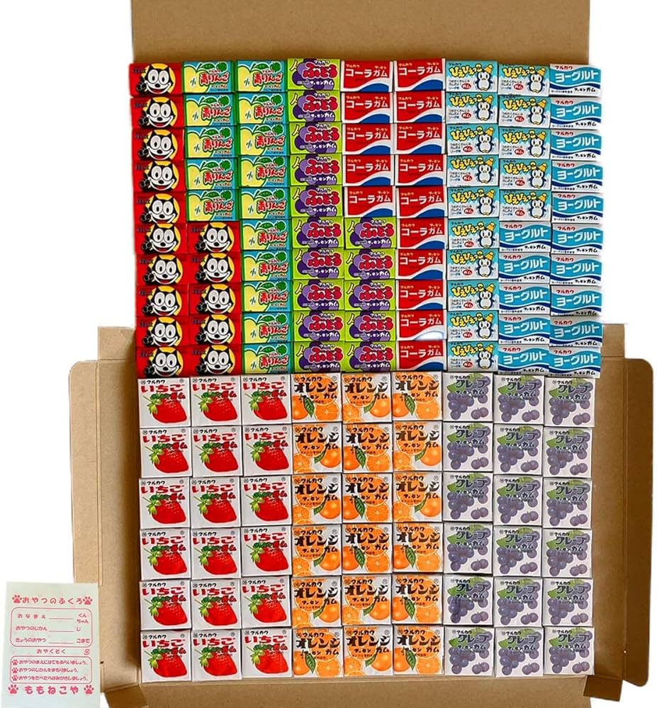 Amazon | マルカワ フーセンガム 6種類 各15個 マーブルガム 3種類 各