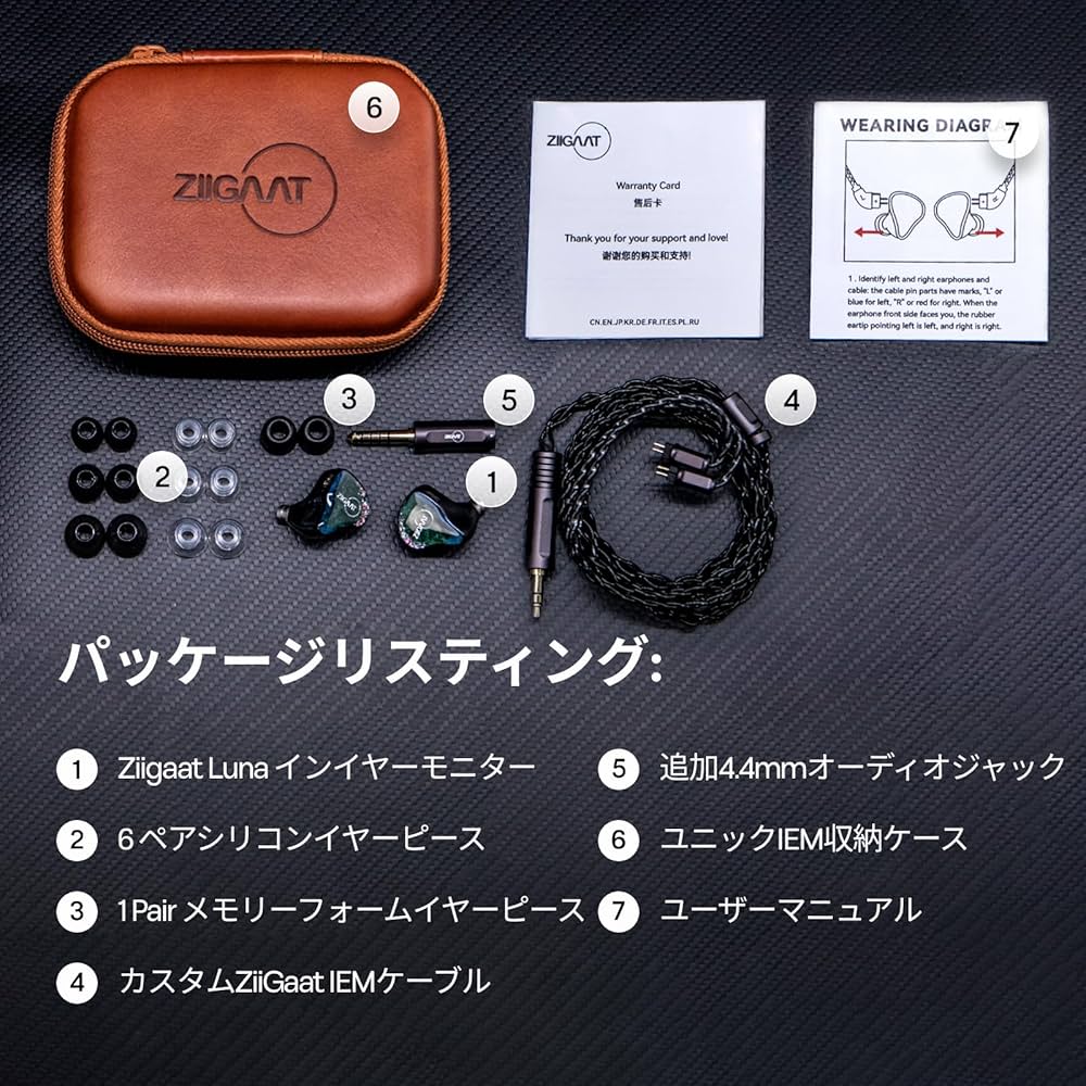 Amazon.co.jp: Linsoul ZiiGaat Lunaハイブリット型(6BA)ハイエンド