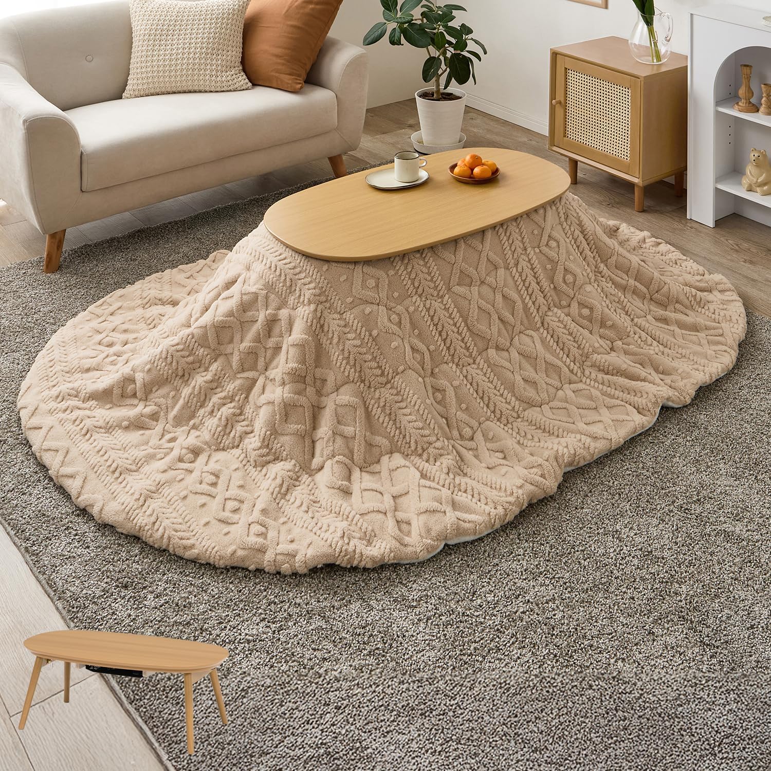 こたつ シンプル カジュアルコタツ(折脚) カルミナ950 インテリア