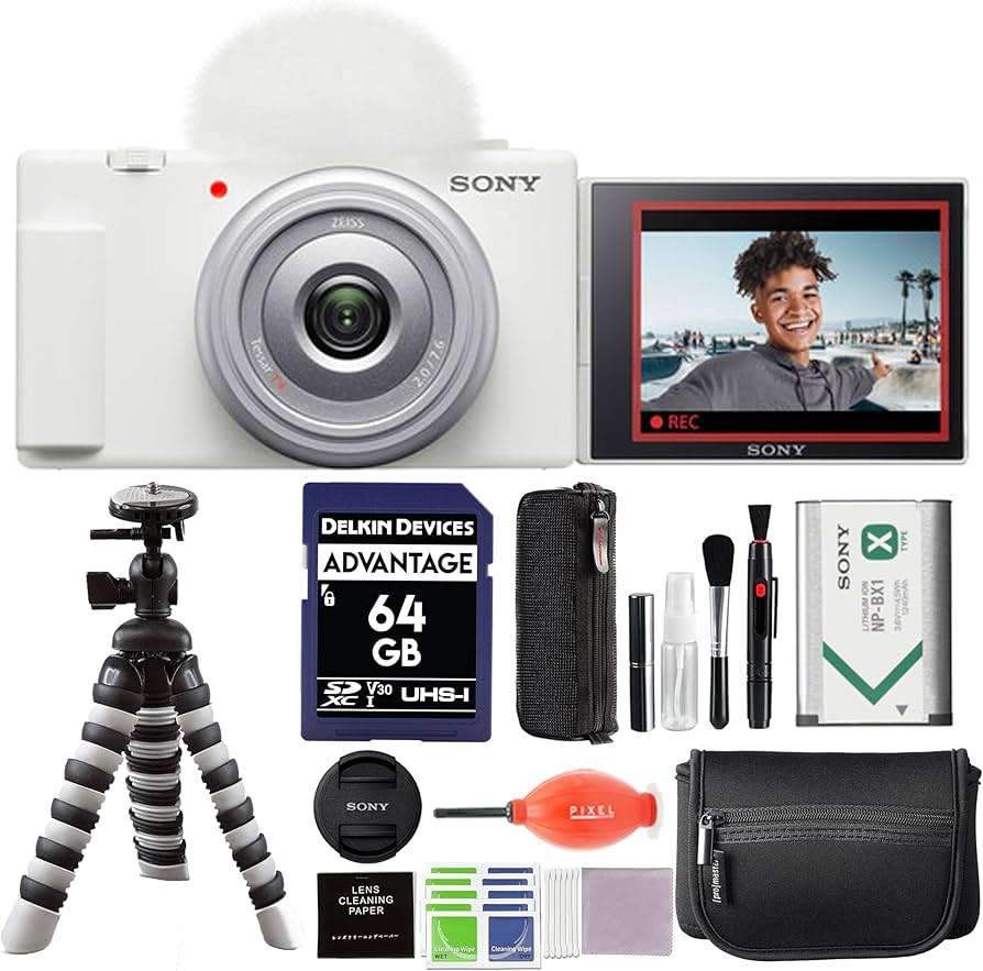 Amazon.com : Sony ZV-1F Vlogging Camera (White) with Advanced