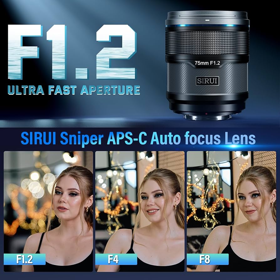 Amazon.com : SIRUI Sniper 75mm APS-C Autofocus Lens, F1.2