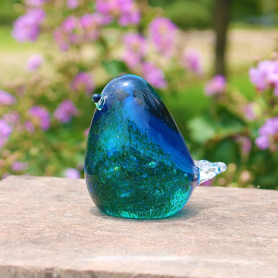 Amazon.co.jp: Quligeta Hophen アートガラス 鳥 置物 ハンドメイド