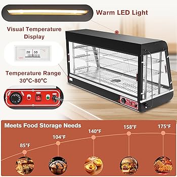 Amazon.co.jp: 35インチ フードウォーマー カウンタートップ ピザ