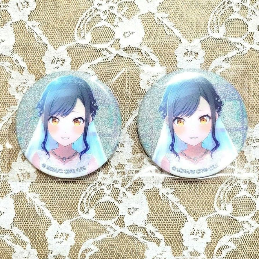 プロセカ ユアハピ 19c 20c 白石杏 グリッター缶バッジ グリ缶 純ブラ