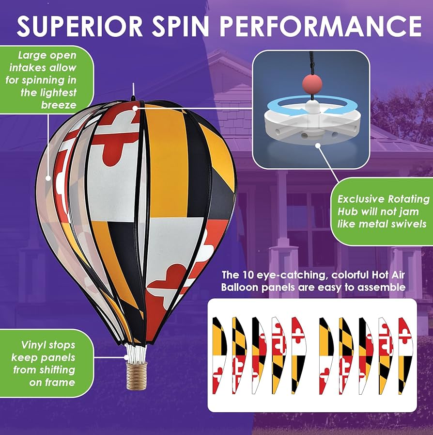 Amazon.com: Hot Air Balloon Hanging Garden Spinner 22