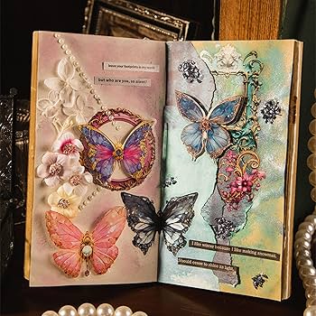 Amazon.co.jp: XUZOO コラージュシール ステッカー ちょう 蝶シール