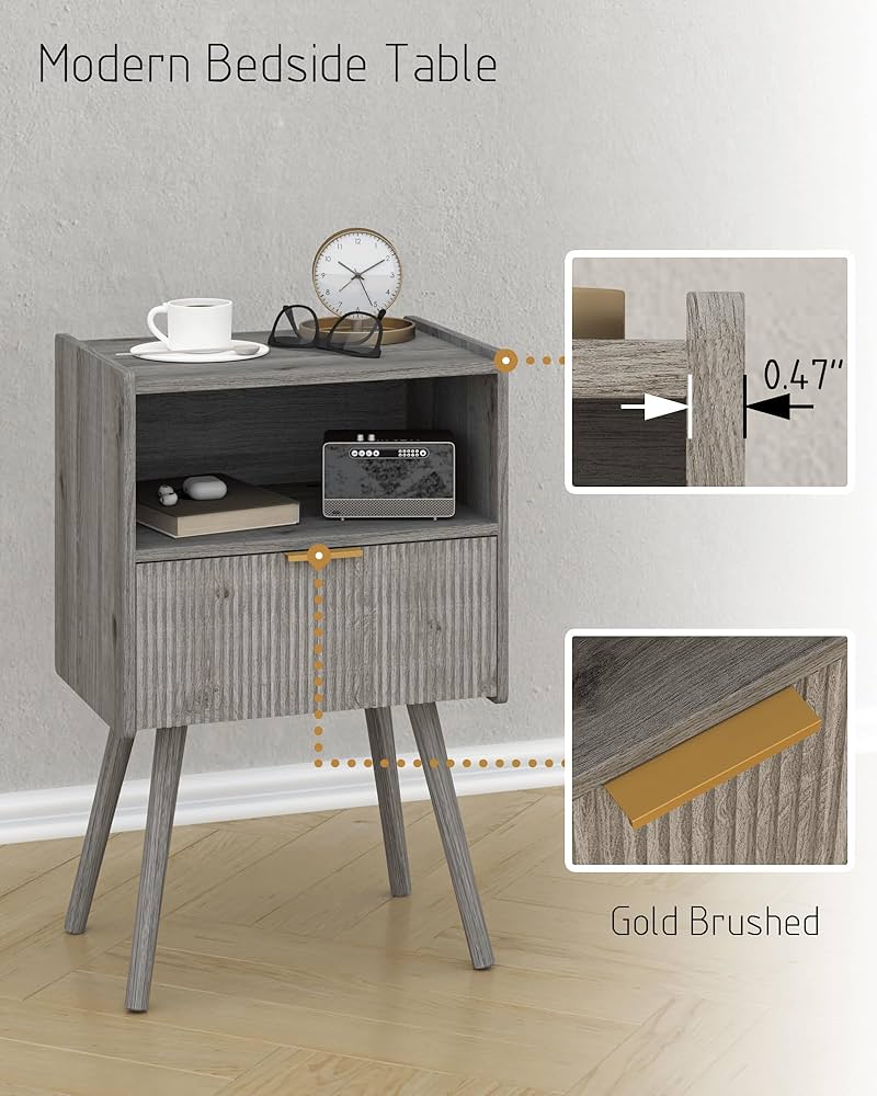 Amazon.com: JOONEE Nightstand,Modern Bedside Table with Storage
