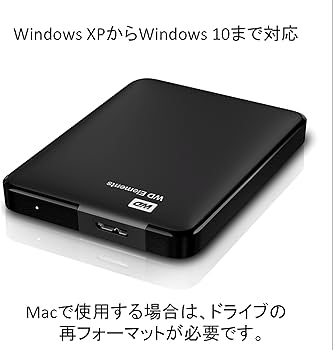 Amazon | WD HDD ポータブル ハードディスク 2TB USB3.0 Elements