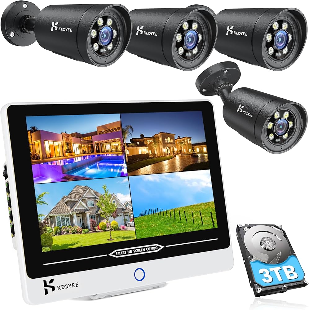 Amazon.co.jp: 【500万画素・夜間カラー撮影】KEOYEE 防犯カメラ POE