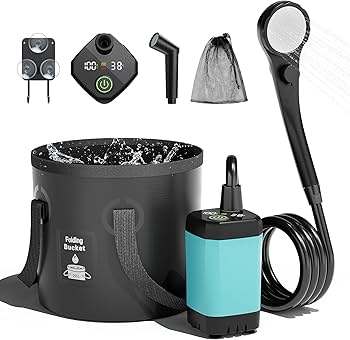 Amazon | Mytrix ポータブルシャワー キャンプ 6000mAh充電式 電動