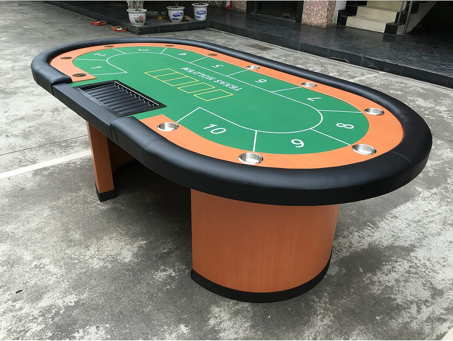 新品未使用 LEDポーカーテーブル WPTレッドデザイン カジノテーブル