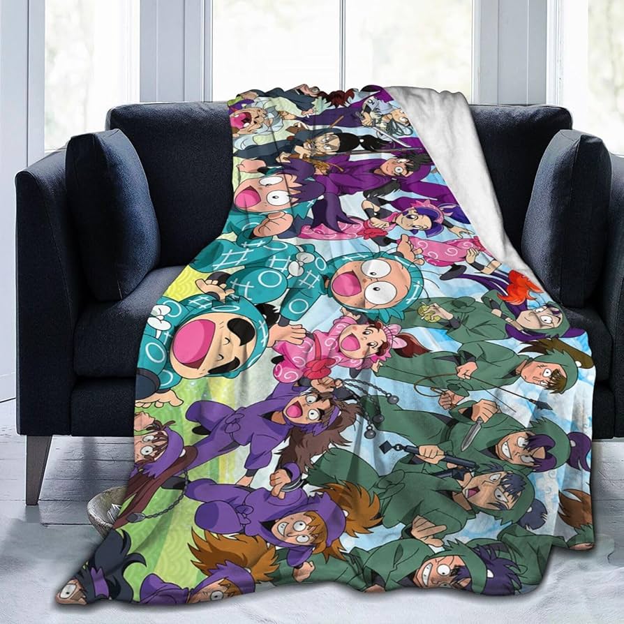 Amazon｜忍たま乱太郎 毛布 シングル 夏用 ブランケット フランネル